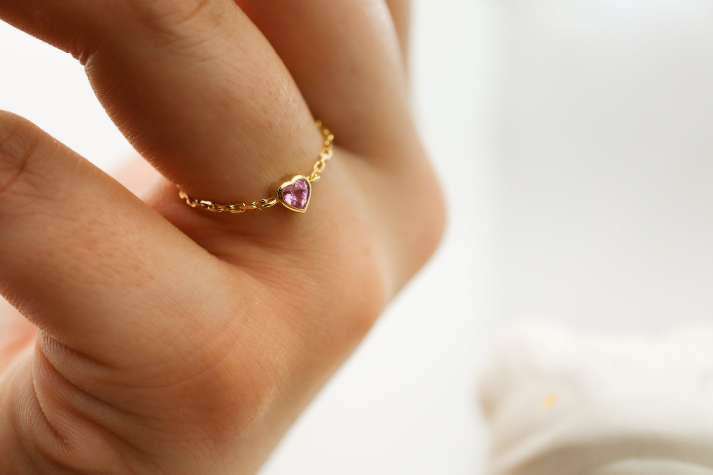 Anello Zaffiro Cuore