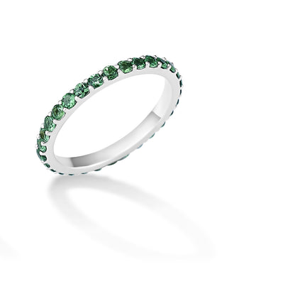 Girodito Oro Bianco e Pietre Preziose