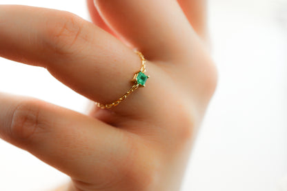 Anello Smeraldo Princess